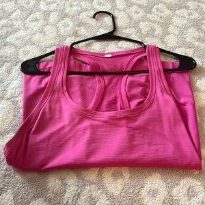 Lululemon swiftly tech racer back tank race length Sonic pink